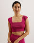 BRENHA-Knitwear-Cropped Knitted Vest Top- Ted Baker Romania